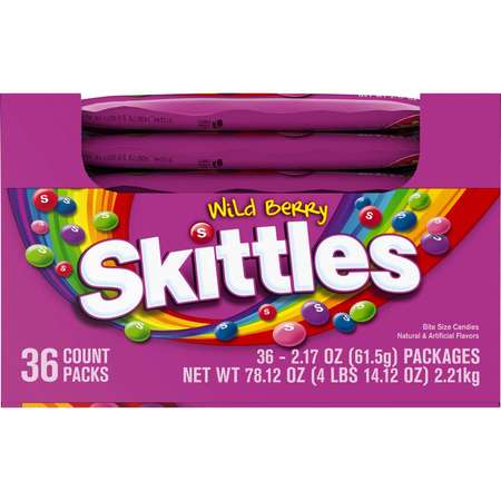 SKITTLES Skittles Wild Berry Candy 2.17 oz., PK360 108227